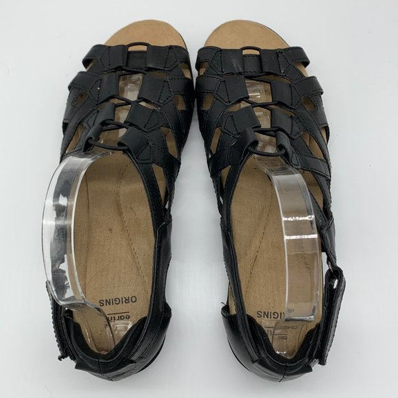 Women's Black Gladiator Sandals - Picture 5 of 7